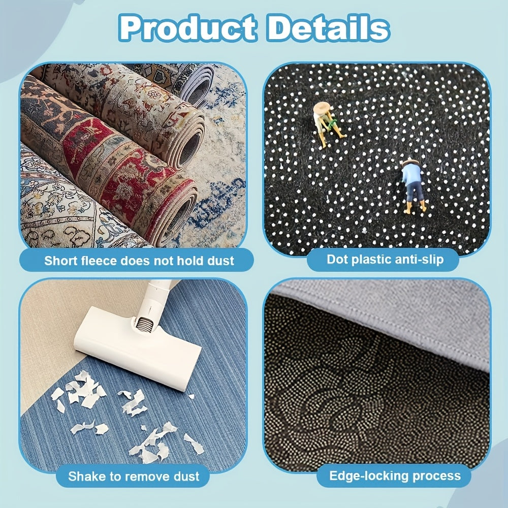 Geometric Area Rug Black White Ultra-Soft Non-Slip Machine Washable Rubber Backing Low Pile Shed Resistant Living Room Bedroom Kitchen Bathroom
