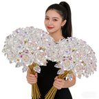 Crystal Rose Bouquet 20pcs Sparkling Eternal Artificial Crystal Flowers, Realistic Faux Rose Set for Weddings, Valentine's Day, Mother's Day, Anniversary, Birthday & Holiday Centerpiece Decoration