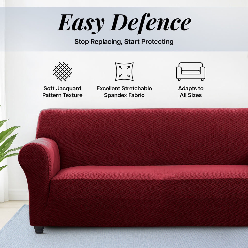 Thickened Spandex Sofa Cover Anti-Scratch – Stretch Polyester Sofa Protector, Anti-Slip Pet-Friendly, Machine Washable, 6 Colors, 1/2/3 Seater, Living Room Bedroom Home Decor
