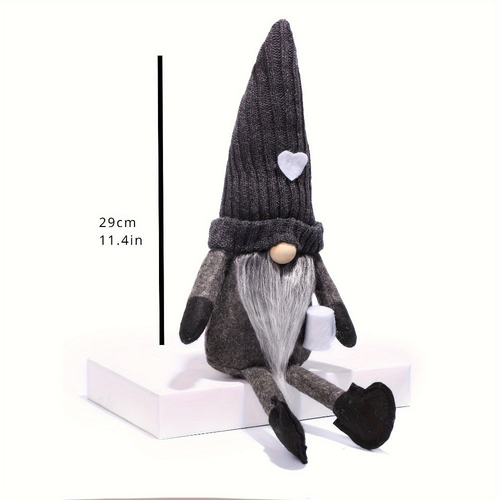Gnome Home Decor Set of 2 Collectible Gnome Figurines Holiday Decor for Living Room Bedroom Office Desktop Ornaments Birthday Mothers Day Fathers Day Gifts for Women Men Cute Scandinavian Tomte Shelf Decor