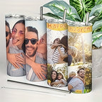 Blank Sublimation Tumblers 6 Pack 12oz Skinny Double Wall Insulated Cups with Gift Box and Shrink Wrap for DIY Custom Printing