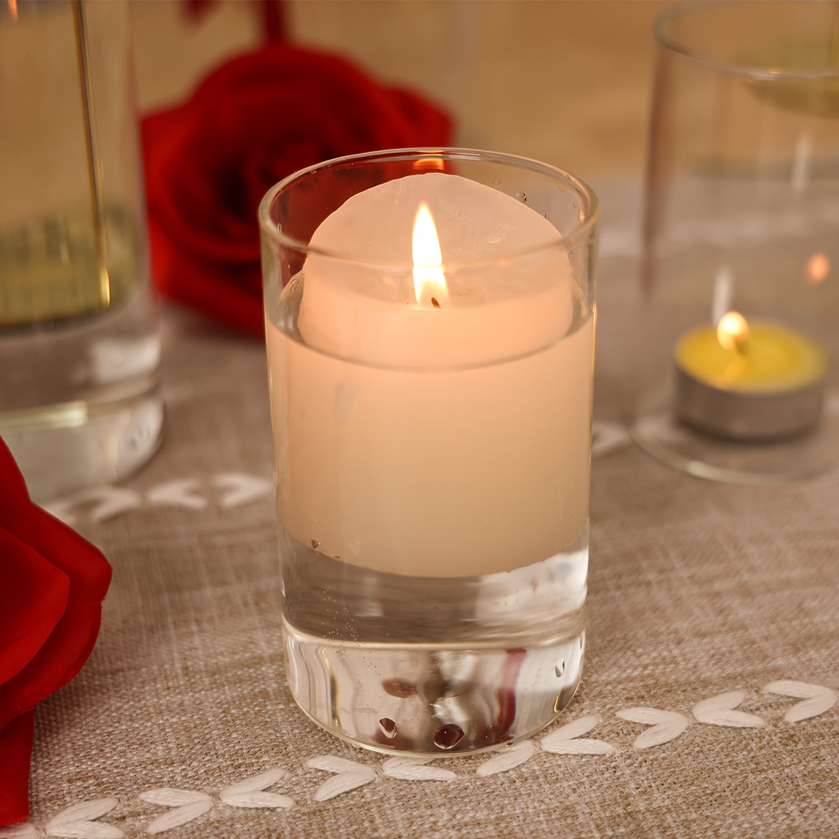 Clear Glass Cylinder Vases 24-Pack 3 Sizes 4/8/12 Inch - Tall Flower Vases, Hurricane Floating Candle Holders for DIY Candle Making, Wedding Table Centerpieces & Home Decor