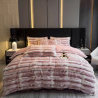Faux Rabbit Fur Throw Blanket – Double Layer, Thick & Warm, Fluffy Luxury Blanket in Gradient Colors | 3 Sizes: 40x60, 60x80 & 90x108 Inch | Cozy for Sofa, Bedroom & Living Room | Perfect Winter Gift