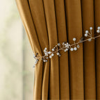 Luxury Velvet Curtains 2 Panels Thermal Insulated Room Darkening Light Filtering, Soft Textured Drapes with Clip Rings Rod Pocket Machine Washable for Living Room Bedroom