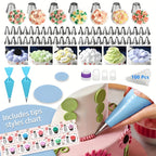 492-Piece Pro Cake Decorating Set - Complete Baking Kit with Cake Turntable, 58 Piping Tips, Reusable Piping Bags, Spatulas, Molds & More - Professional Quality for Home Bakers & Decorators