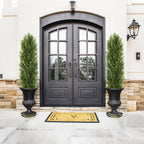 Artificial Cedar Topiary Trees 2-Pack - UV-Resistant Faux Greenery for Outdoor & Indoor, Modern Faux Topiary for Patio, Garden, Entryway & Office Decor