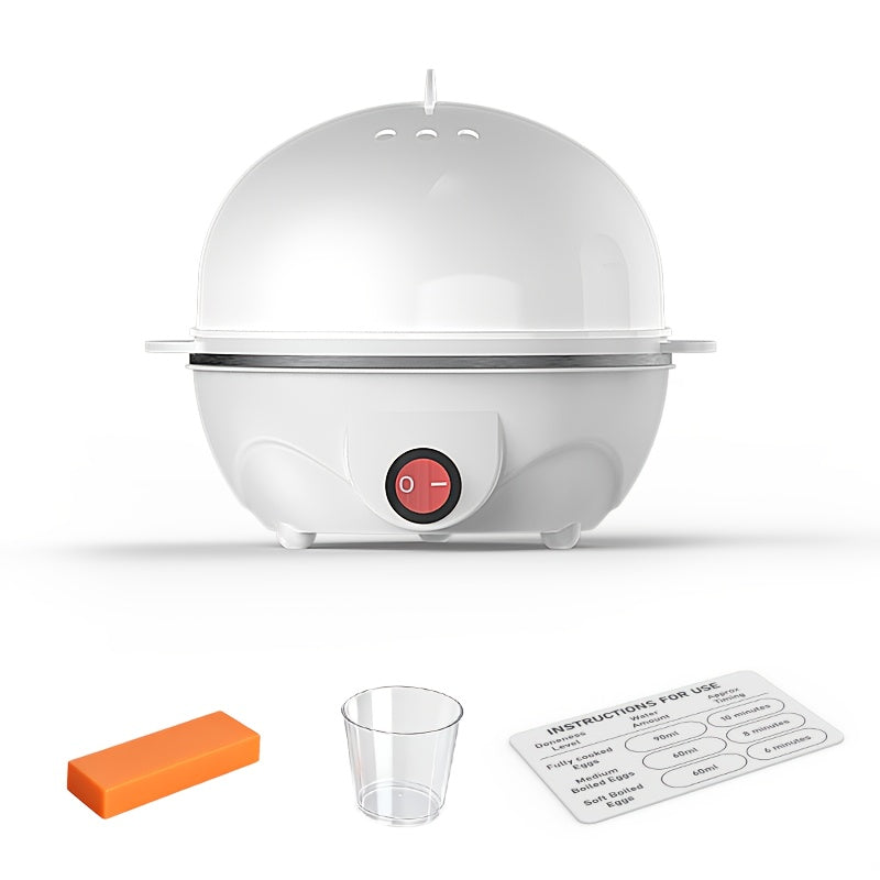Electric Egg Cooker Steamer 1 or 2 Layer, Auto Shut-Off, Boiled & Soft-Boiled, with Descaling Accessories – Mini Breakfast Machine for Kitchen, Dorm & Office