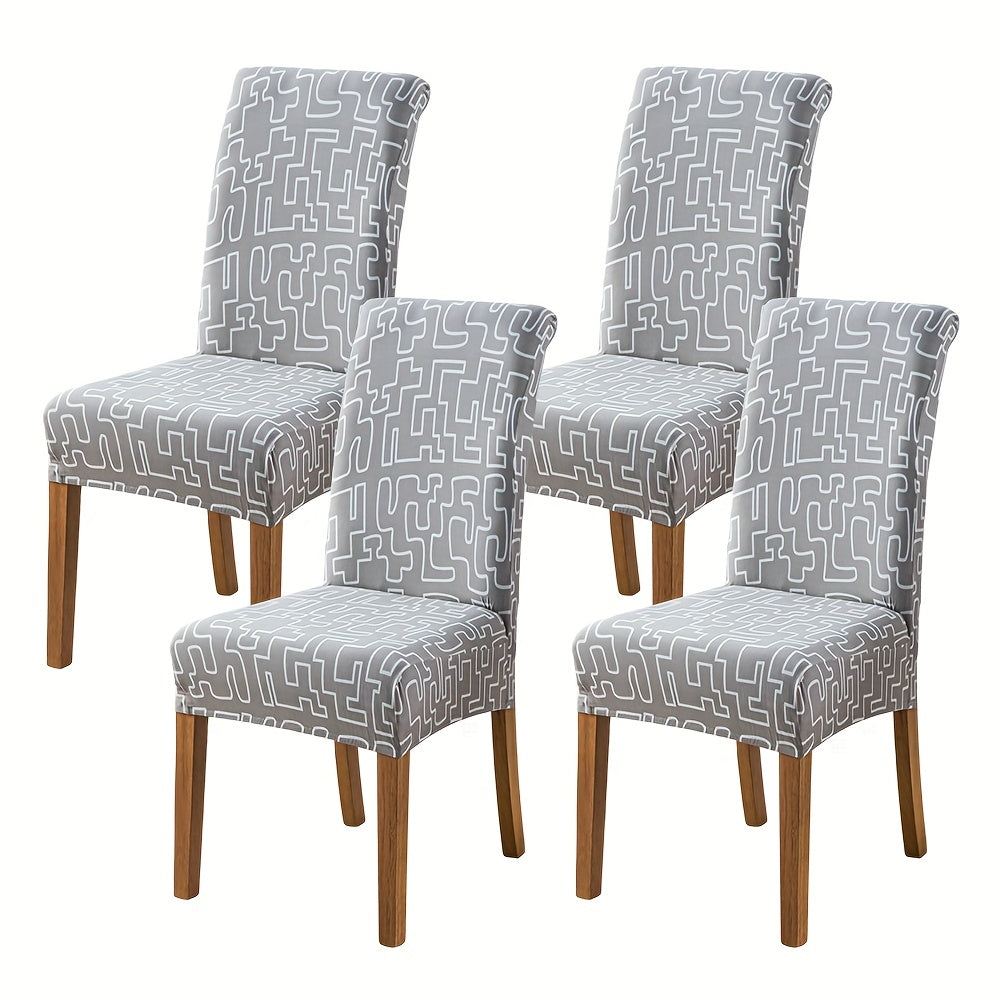 Spandex Stretch Dining Chair Covers Slipcovers Set of 4 & 6 – Removable Washable Parsons Chair Protector for Dining Room, Kitchen, Hotel, Wedding Ceremony, Banquet