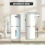 Touchless Foam Soap Dispenser Automatic USB-C Rechargeable Wall-Mounted IPX5 Waterproof 400ml with 4 Adjustable Foam Levels for Bathroom and Kitchen – No Battery Needed