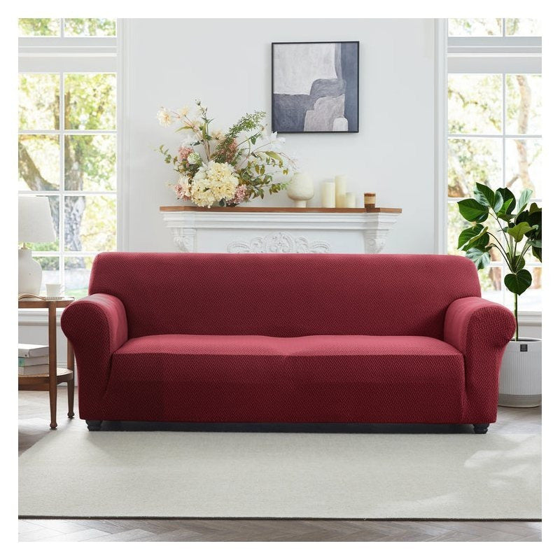 Thickened Jacquard Spandex Sofa Cover Elastic Stretch Slipcover Pet Friendly All Season Non-Slip Removable Washable Armchair Loveseat 1 2 3 Seater Couch Protector