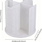 Rotating Paper Cup Holder with 4 Compartments | Disposable Coffee Cup Dispenser & Lid Rack for Countertop, Kitchen, Coffee Station & Bathroom | White or Black