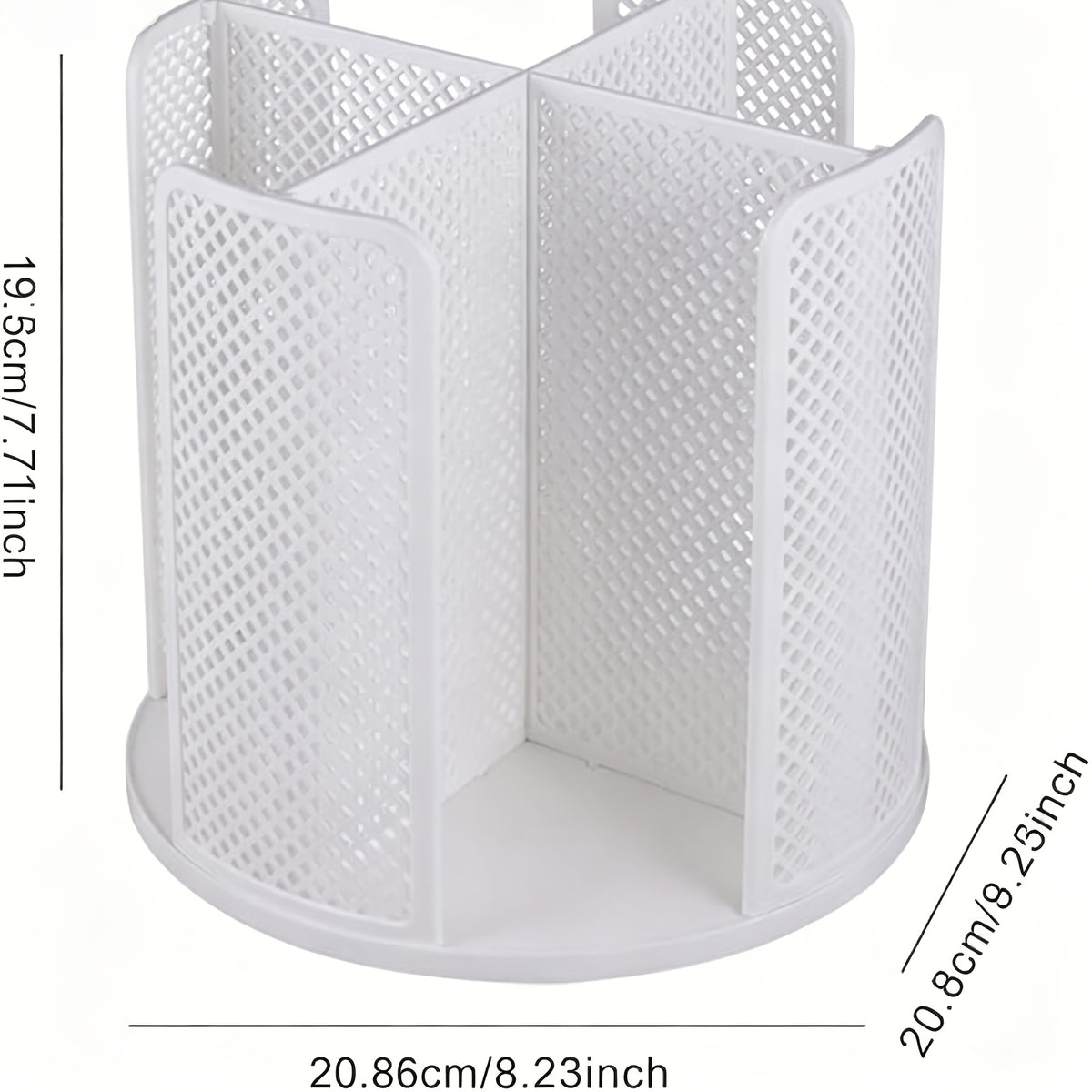 Rotating Paper Cup Holder with 4 Compartments | Disposable Coffee Cup Dispenser & Lid Rack for Countertop, Kitchen, Coffee Station & Bathroom | White or Black