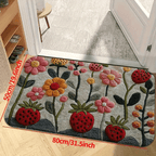 Floral Floor Mat Anti-Slip Indoor Outdoor Rug – Soft Non-Slip Entrance Mat for Living Room, Kitchen, Bedroom & Hallway | 3 Sizes