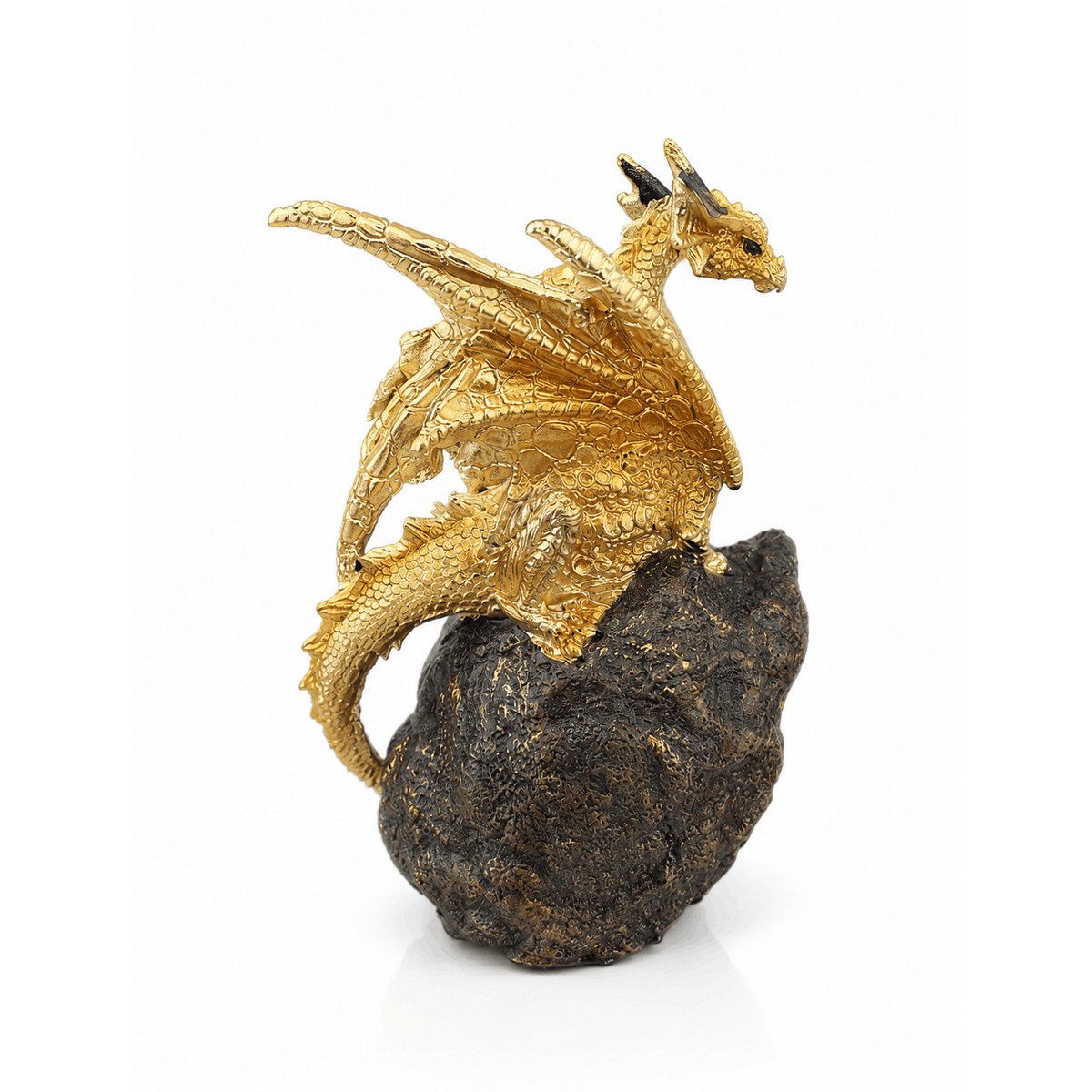 Dragon Crystal Cave Figurine 5.5" Decorative Resin Statue – Unique Dragon Sculpture for Home, Office & Bookshelf Decor
