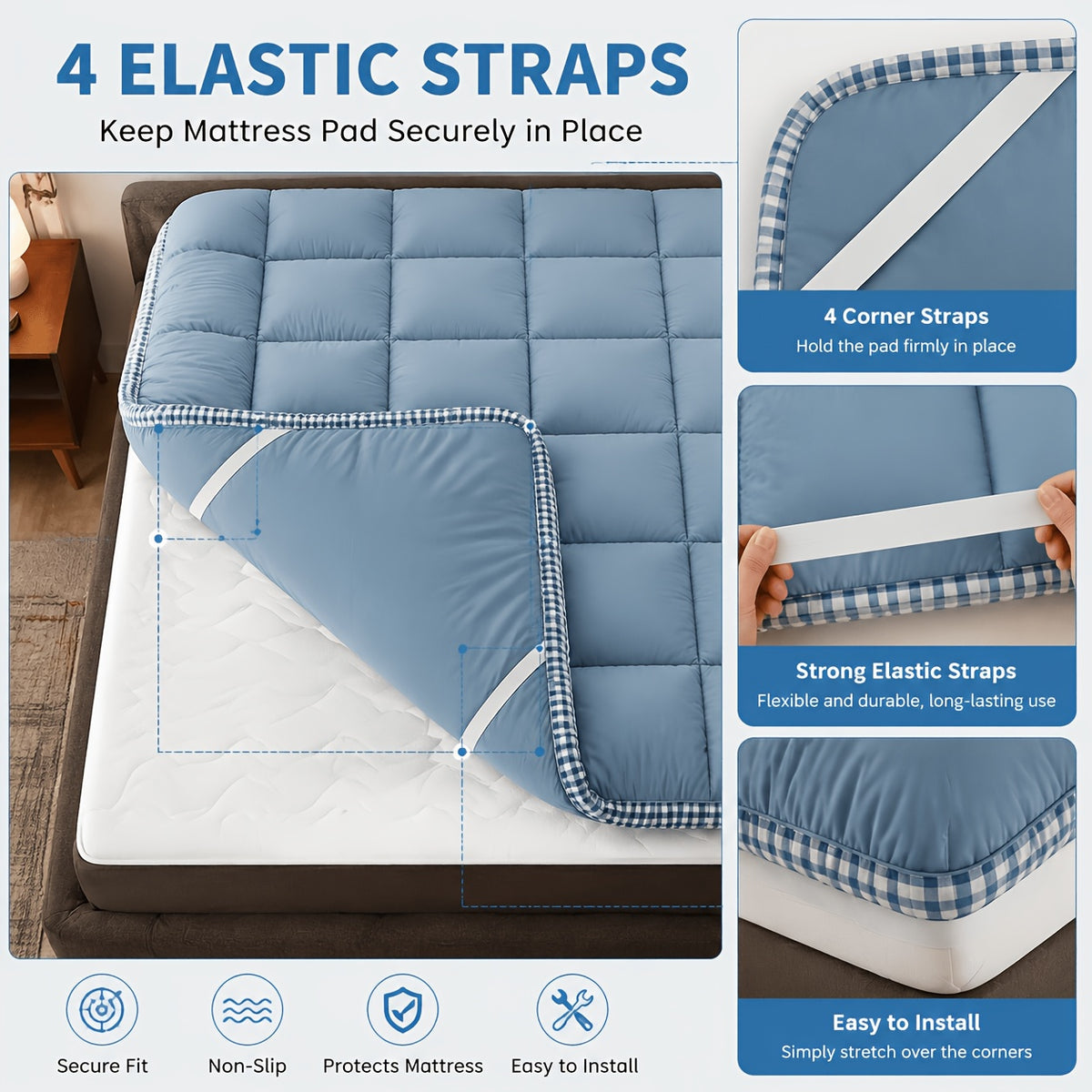Roll Up Mattress Topper & Foldable Tatami Sleeping Pad – Soft Breathable Floor Mat for Guest Bed Sofa Camping, Twin Full Queen King, 8 Colors
