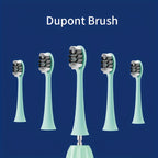 IPX8 Sonic Electric Toothbrush USB Rechargeable 5 Brush Heads Metal Shaft Smart Timer Couple Set for Adults Men Women