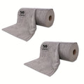 Microfiber Cleaning Cloths 100 Pack, Washable Reusable Tear-Away Towel Roll, 12x12 Absorbent Rags for Kitchen Bathroom Car House Dishcloths
