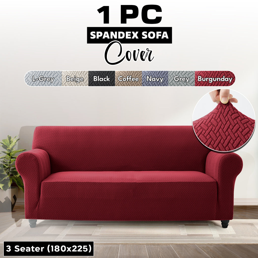 Stretch Spandex Sofa Cover 1 2 3 Seater Elastic Couch Slipcover Anti-Scratch Pet-Friendly Machine Washable Furniture Protector Holiday Gift