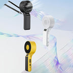 Portable Handheld Neck Fan USB-C Rechargeable 150-Speed Stepless Adjustable Foldable LED Display for Outdoor Travel Work Road Trips Hands-Free Wearable