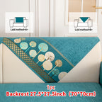Bohemian Embroidered Sofa Cushion Cover Geometric Tree Leaf Design Pet Friendly Elegant Blue Gold for Living Room Bedroom Office All Sofa Sizes