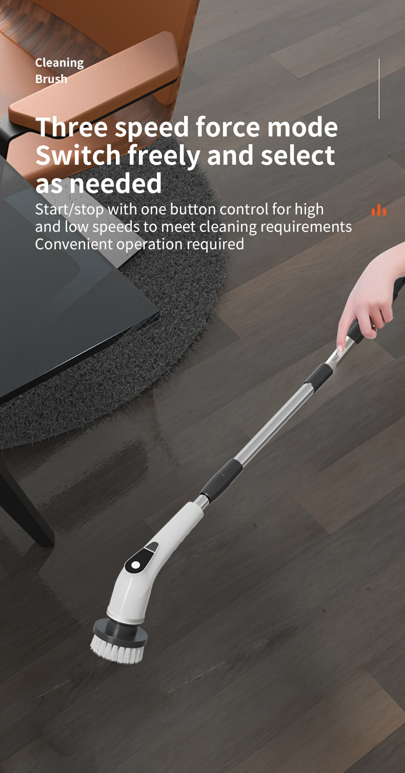 Electric Scrubber Brush with 9 Brush Heads 5 Speeds & 3 Extendable Handles - Power Cleaning Brush for Bathroom, Kitchen, Tiles, Floors & Carpets