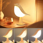 Portable Rechargeable Birchwood Night Light - 3 Color Temps, Dimmable Touch Control, Aromatherapy-Compatible, Hangable, for Bedroom Bedside Camping | Nuvia Haven