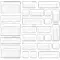 25-Piece Clear Storage Trays Drawer Organizer Set 4 Sizes for Desk Dresser Kitchen Cosmetics Flatware Under Bed Organization