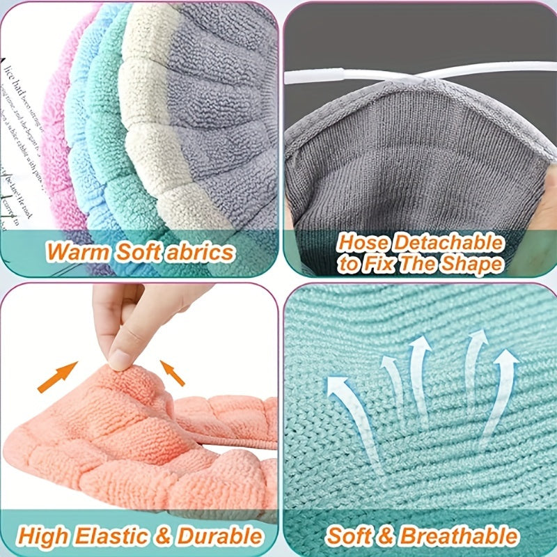 Soft Toilet Seat Cover Set 5 Pcs, 12-Inch Fabric Lid & Tank Cover, All-Inclusive Machine Washable Design, Skin-Friendly Elastic Fit for Standard Toilets – Beige, Gray, Green, Blue, Pink