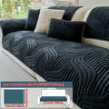 Bohemian Plush Sofa Pad Slipcover – Modern Luxury Faux Fur Non-Slip Couch Cover, All Season Machine Washable Pet Friendly Soft Seat Cushion Protector for Living Room Bedroom Office Home Decor