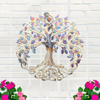 Tree of Life Metal Wall Sculpture – Colorful Multicolor Branches Wall Hanging Art for Indoor & Outdoor Farmhouse, Living Room & Garden Decor