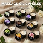 2-in-1 Soy Wax Massage Oil Candle Essential Oil Scented Warm Moisturizing Body Lotion Luxury Spa Candle Gift Set for Women Nail Salon Pedicure Wedding Christmas Valentine 1pc 2pc 6pc 17 Scents