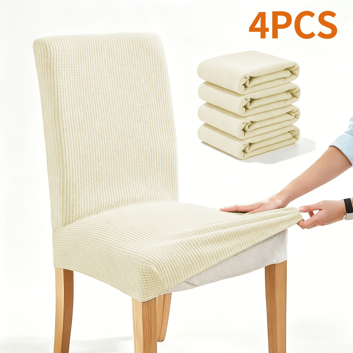 Dining Chair Covers 4/6pcs Set Washable Pet Friendly Dirt & Wear Resistant – Versatile Stretch Slipcovers for Home & Restaurant Seating, 12 Colors