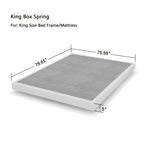 Heavy Duty Box Spring Foundation | 5", 7" & 9" High Metal Frame with Fabric Cover, Easy Assembly – Twin, Full, King