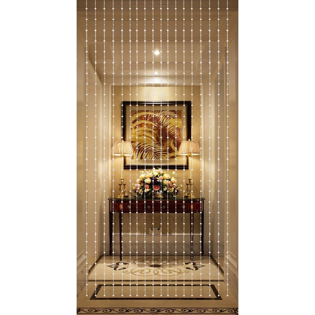 Acrylic Beaded Curtain 35.5x72 Inch for Doorways and Windows - Boho Room Divider and Closet Door Curtain - Decorative Bead Curtain for Bedroom, Wedding, Events and Retail Window Display