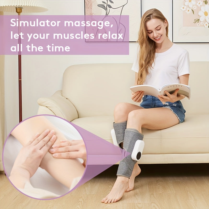 Wireless Air Pressure Heated Calf Massager – 2500mAh Large Battery, Multiple Massage Modes for Leg Relaxation, Cordless Rechargeable, 1pc or 2pcs, Perfect Gift for Christmas Mother's Day Father's Day