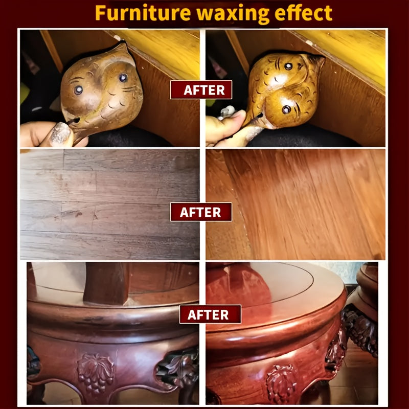Wood Beeswax Polish Scratch Remover 2 Pack Nourishes Restores Wood Surfaces Floors Furniture Cabinets Cutting Boards Wood Care Wax with Towel