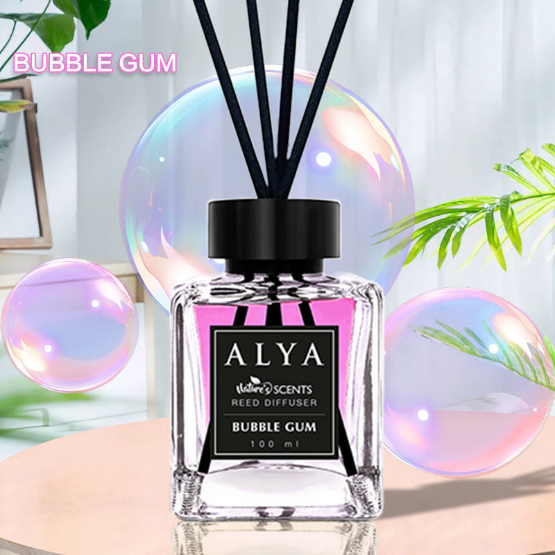 Reed Diffuser Set 3.3oz – Long-Lasting Essential Oil Home Fragrance with 4 Incense Sticks, Glass Bottle Scent Diffuser for Bathroom, Bedroom & Living Room Decor