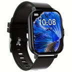 Large Screen Smartwatch with HD Voice Call, Multiple Sports Modes, Sleep Detection & Customizable Watch Faces – Compatible with Android & iPhone, Silicone Band