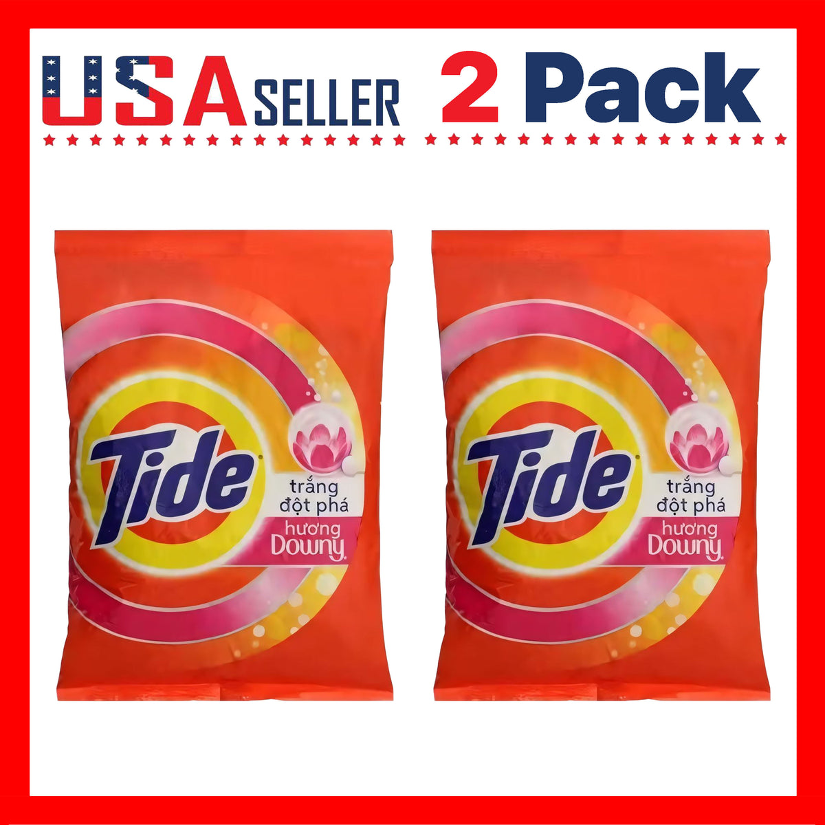 Laundry Detergent Powder 3-in-1 Ultra Concentrated 350g x 2 Bags Color Care Deep Clean Long-Lasting Fresh Scent Low Foam for Front Load and Top Load Washers Daily Clothes Washing