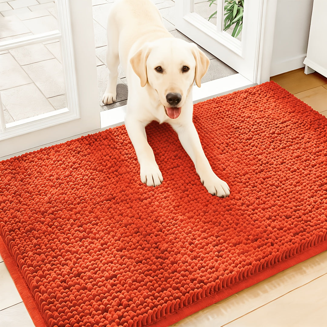 Washable Pet Door Mat Anti-Slip Mud & Paw Print Absorbent Rug – Machine Washable Indoor Entrance Mat for Dog & Cat | 3 Sizes 6 Colors