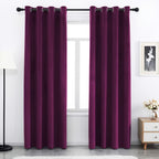 Velvet Curtains 52” Wide – Soft Grommet Thermal Insulated Light Filtering Velvet Window Panels for Bedroom | 2-Panel Set in 14 Colors & 7 Lengths