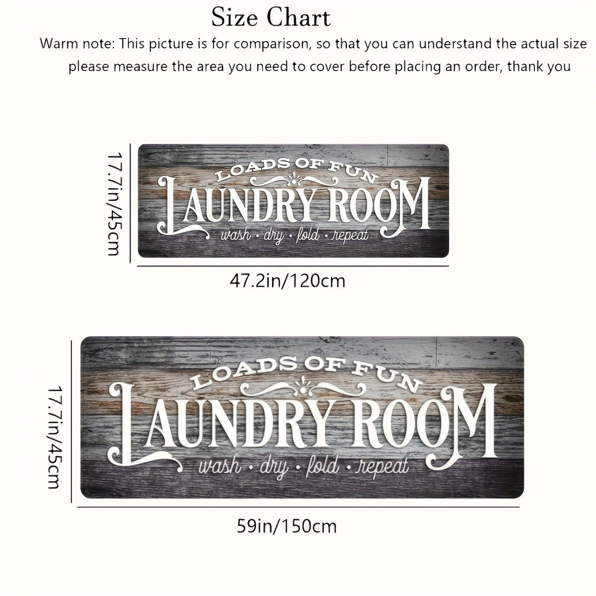 Laundry Room Runner Rug Non-Slip Washable Farmhouse Retro Floor Mat for Kitchen Bathroom Hallway Multiple Sizes and Colors Blue Brown Red Home Decor Accent Rug