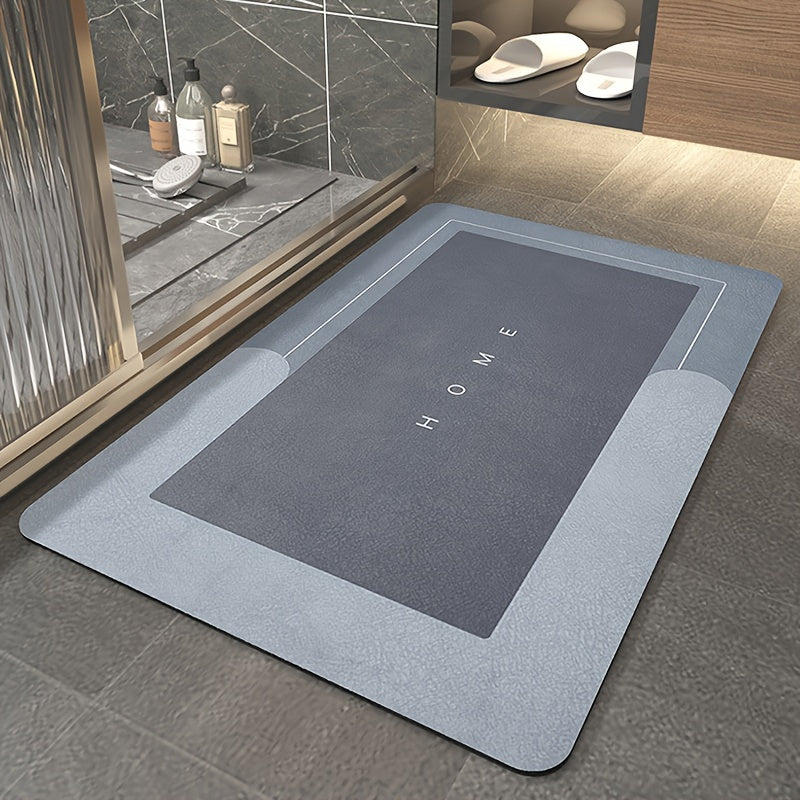 Diatomaceous Earth Bath Mat Non-Slip Absorbent - Quick Dry Stone Bathroom Rug, Soft Floor Mat for Bathroom Kitchen Door, 4 Colors 2 Sizes