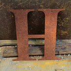 Rustic Metal Letter Wall Decor 12-Inch Tall Slim Iron Alphabet A-Z, Vintage Industrial Wall Art Sign for Home Kitchen Bar Shop, Personalized Name Monogram Holiday Gift for Christmas Thanksgiving – 26 Letters