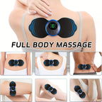 Body Massager with 19 Strength Settings & 3 Replaceable Pads – Electric Muscle Relaxer for Arms Legs Shoulders & Waist, Portable Full Body Pain Relief Device