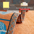 Bohemian Chenille Sofa Cover Tree Embroidery Print Thick Non-Slip Pet Friendly One-Piece Couch Protector Armchair Loveseat 3 4 Seater