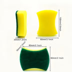 Compressed Double-Sided Kitchen Sponge Set 27 Piece, Multi-Size Dishwashing Sponges Scrubber Pads for Home Cleaning, Space-Saving Expandable Cellulose Sponges Easy to Store