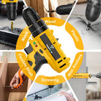 20V Cordless Drill Tool Set 30 88 136 148 Piece Electric Drill Toolbox Kit Rechargeable with Battery Hand Tools Pliers Bits for Home Repair Men Gift