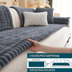 Soft Quilted Thick Sofa Cover Bohemian Style – Removable Machine Washable Pet-Friendly Sofa Protector for 1/2/3/4 Seater Split Sofa, All-Season Couch Cover for Living Room, Bedroom & Office