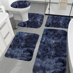 Plush Bath Rugs Set 1-6 Pieces, Multi-Color Microfiber Non-Slip Bathroom Mats – Soft Water Absorbent Thick Machine Washable Toilet Mats for Bathroom, Tub & Shower